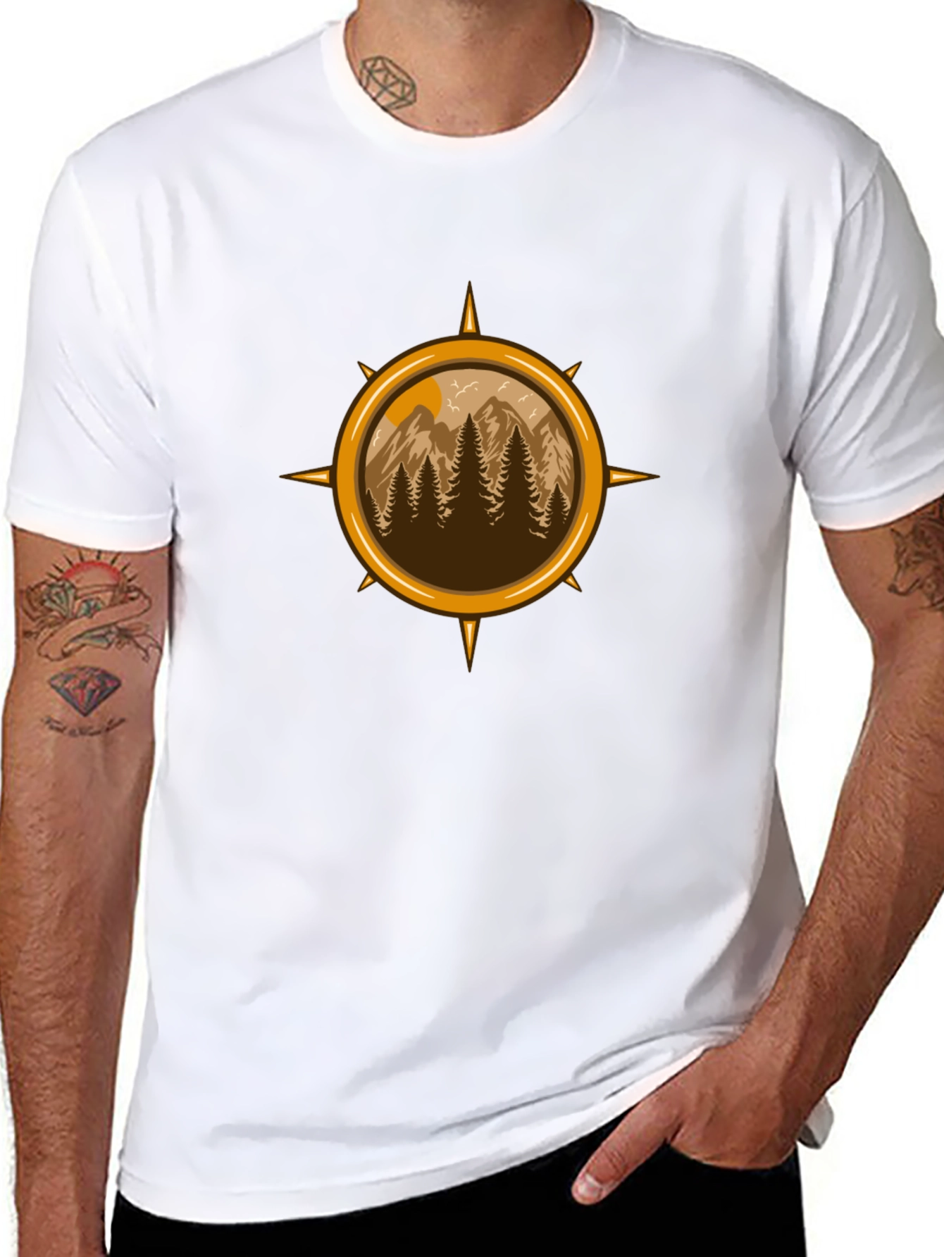 Nature Compass Graphic Tee - Adventure Awaits!