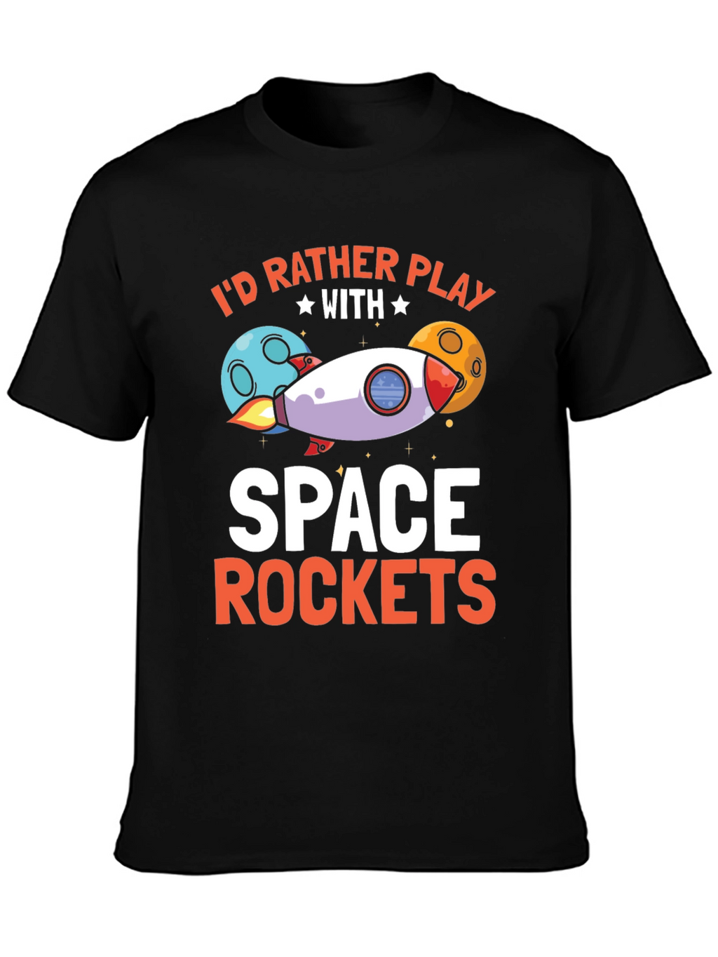 Space Rockets Graphic T-Shirt