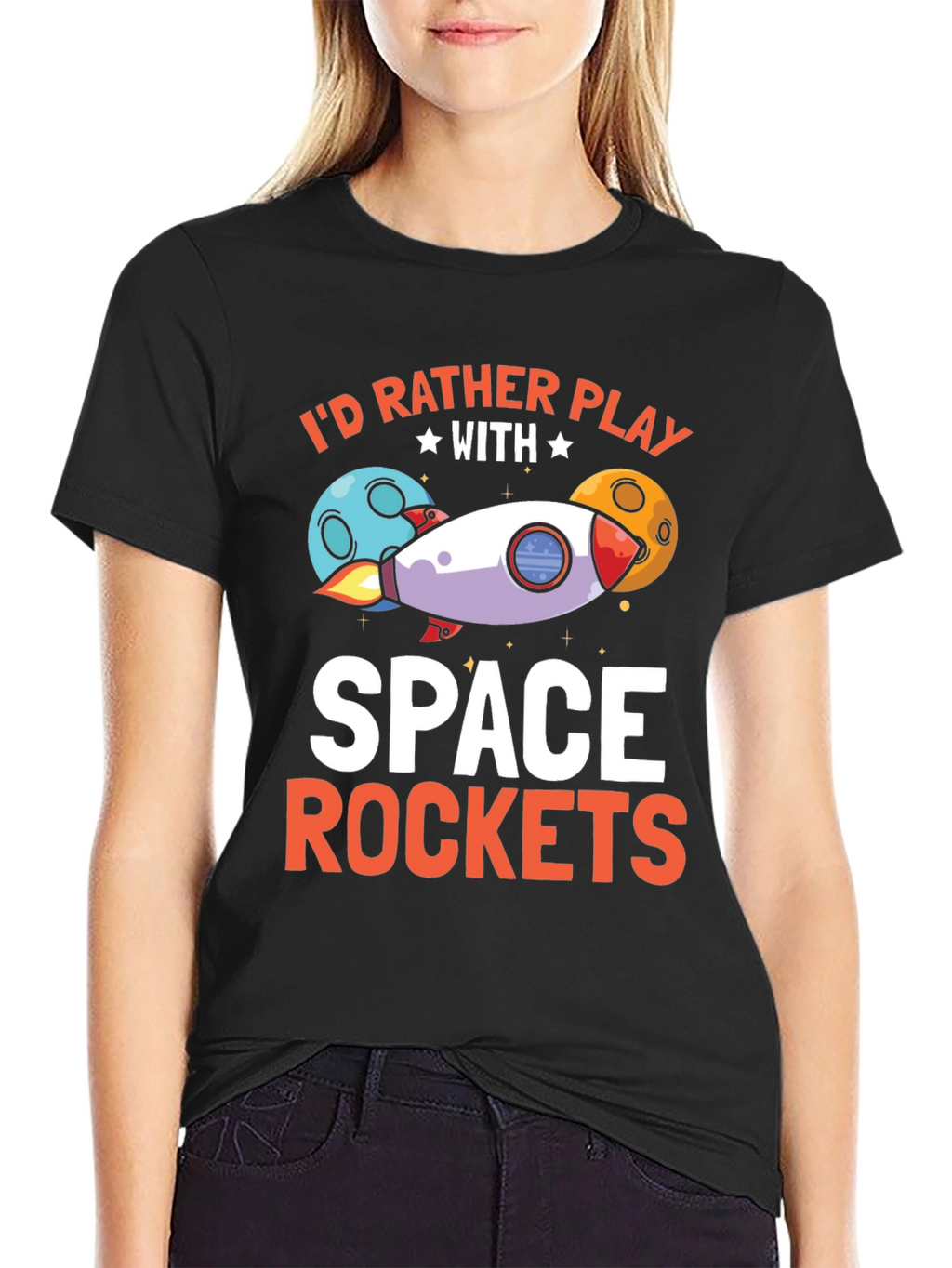 Space Rockets Graphic T-Shirt