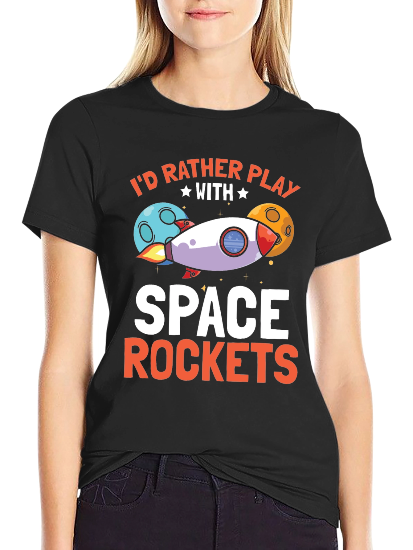 Space Rockets Graphic T-Shirt