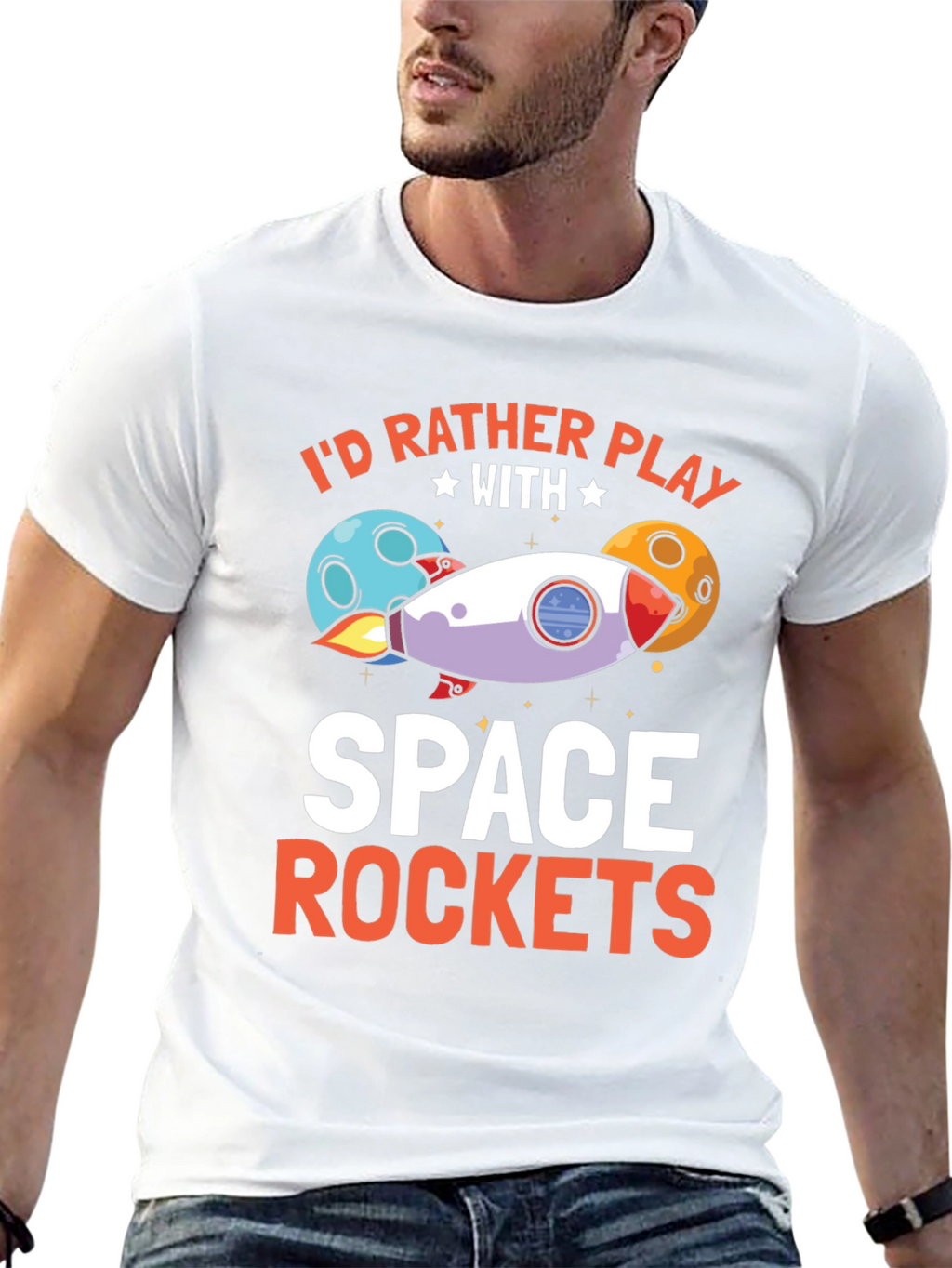 Space Rockets Graphic T-Shirt