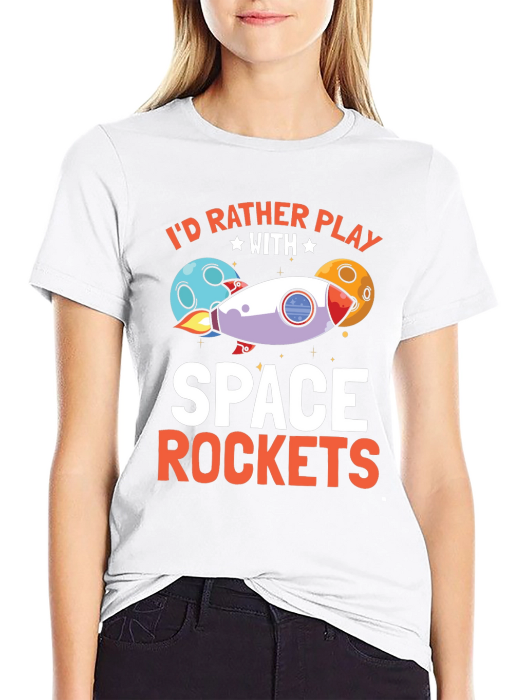 Space Rockets Graphic T-Shirt