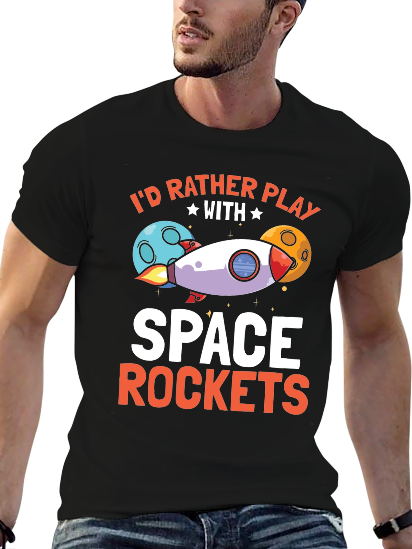 Space Rockets Graphic T-Shirt