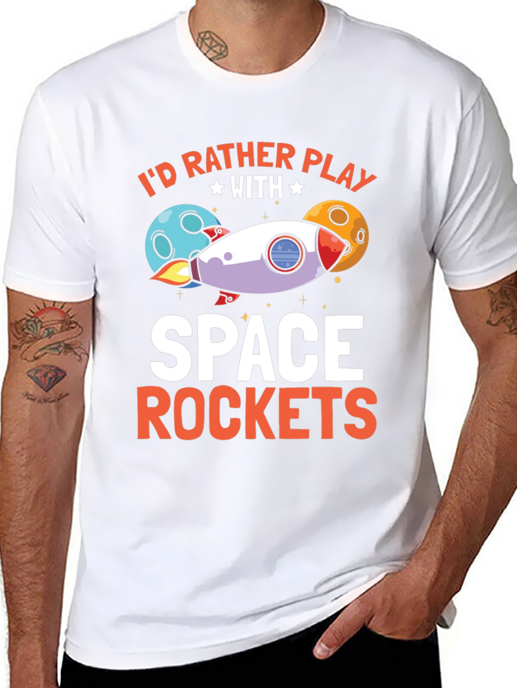 Space Rockets Graphic T-Shirt