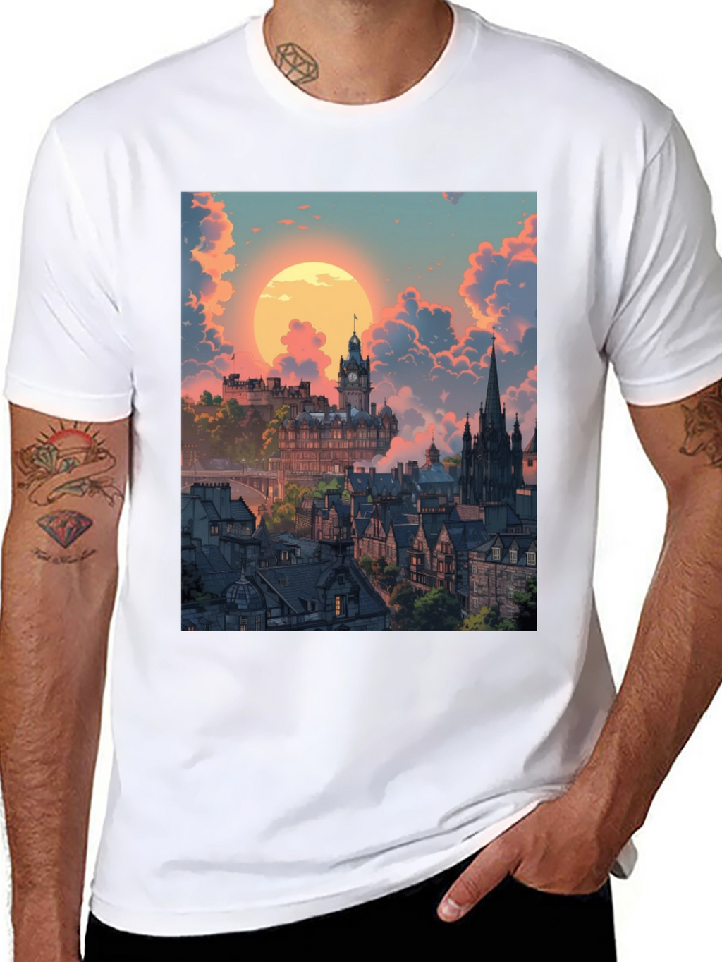Edinburgh Cityscape Graphic Tee