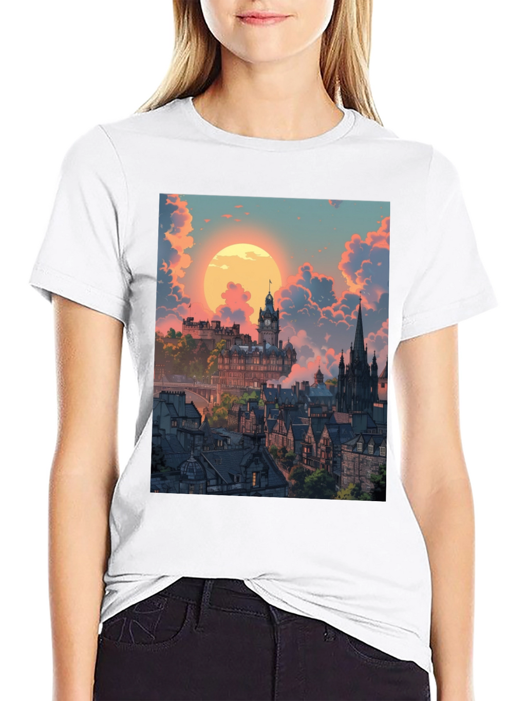 Edinburgh Cityscape Graphic Tee