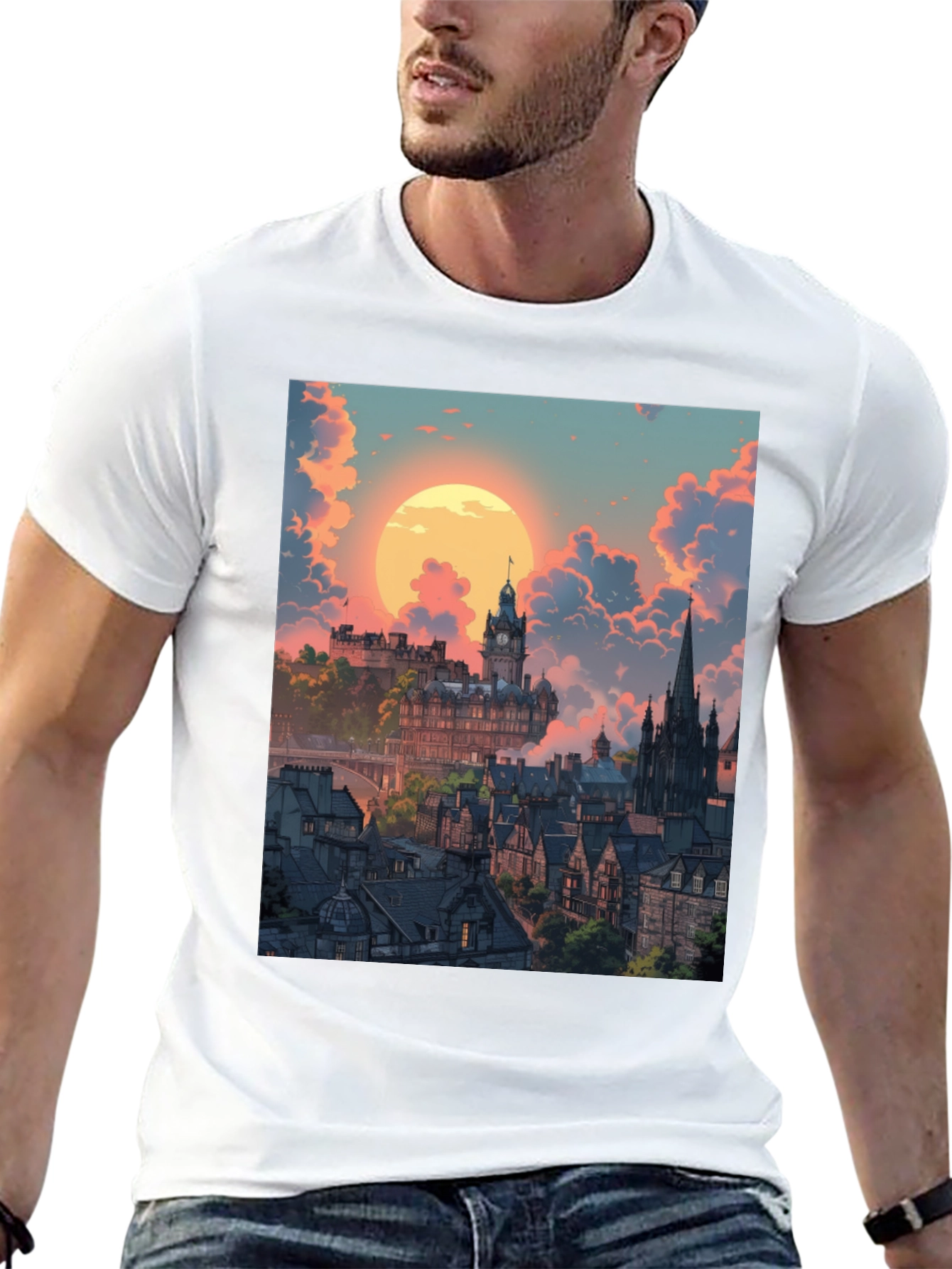 Edinburgh Cityscape Graphic Tee