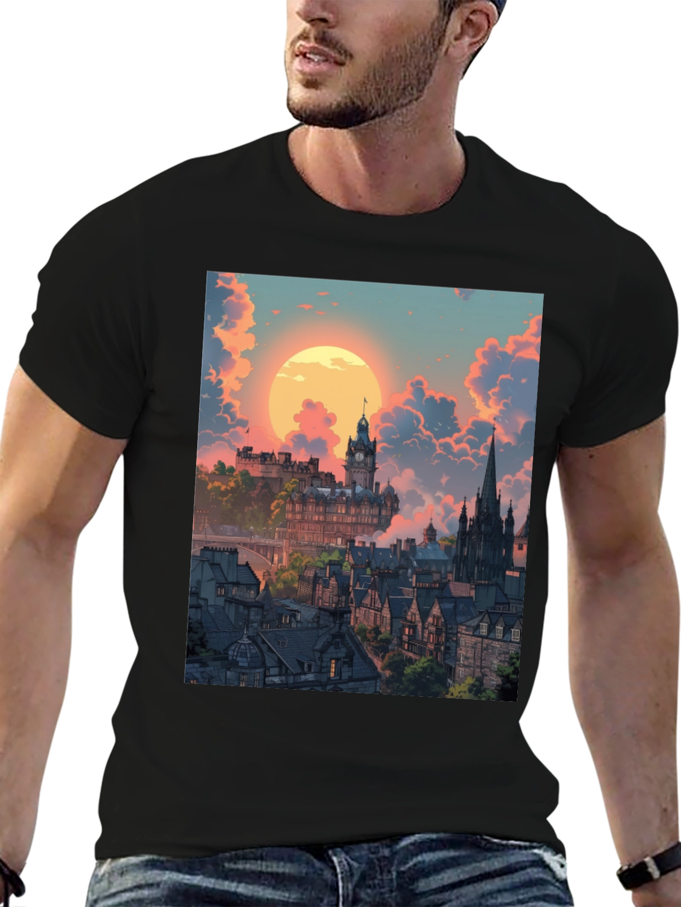 Edinburgh Cityscape Graphic Tee
