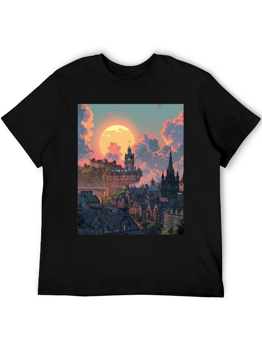 Edinburgh Cityscape Graphic Tee