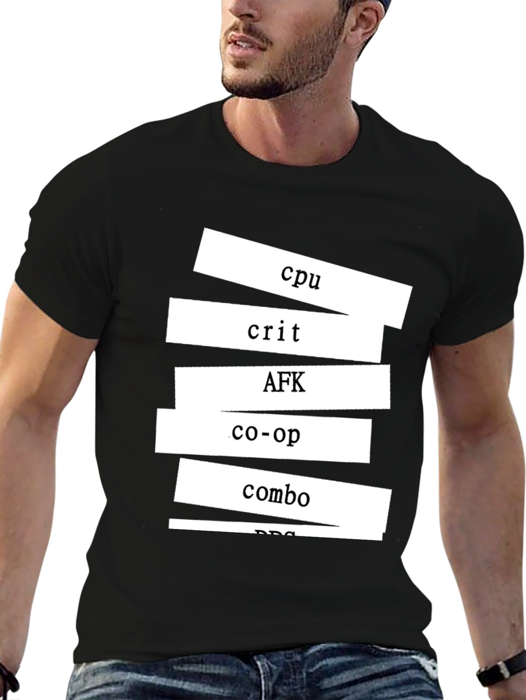 Gamer T-Shirt - CPU Crit AFK Co-op Combo Design