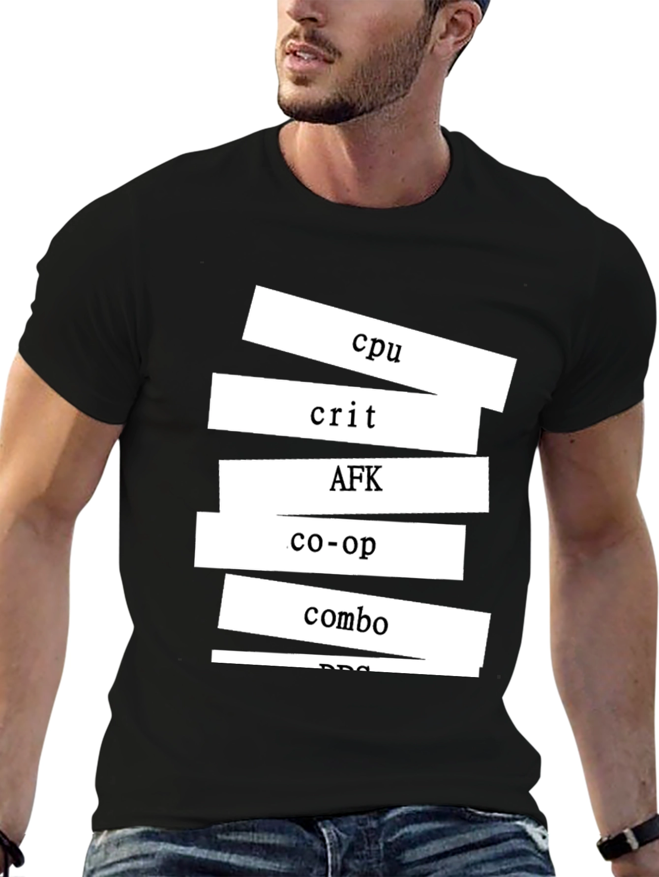 Gamer T-Shirt - CPU Crit AFK Co-op Combo Design