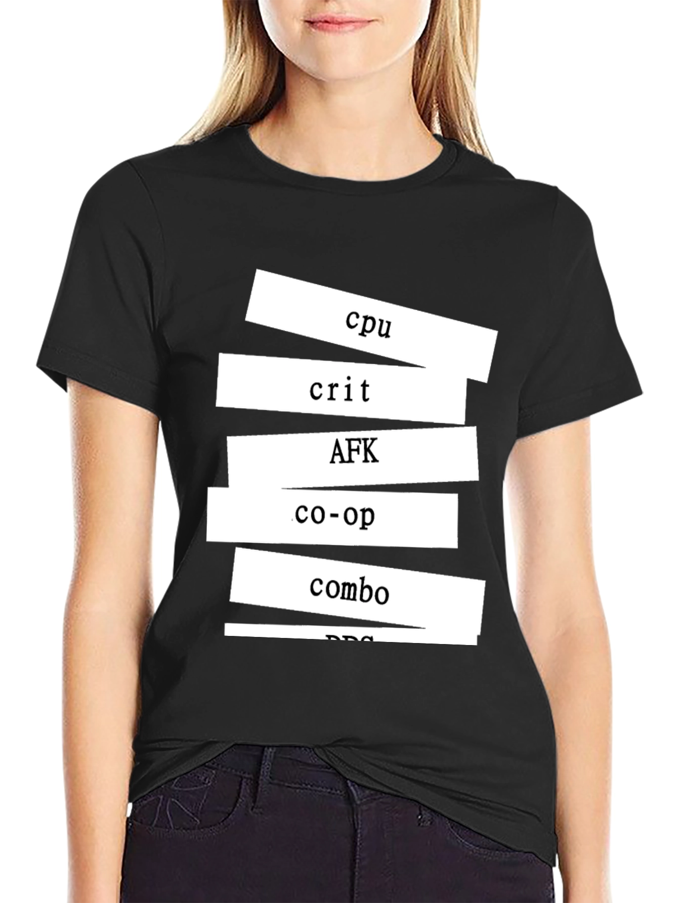 Gamer T-Shirt - CPU Crit AFK Co-op Combo Design