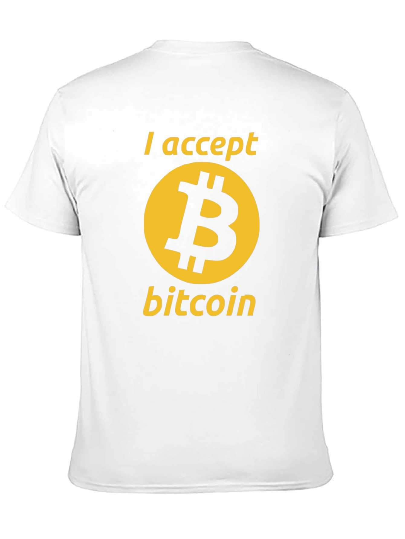I Accept Bitcoin Black Graphic Tee