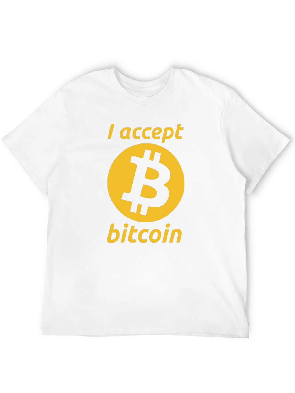 I Accept Bitcoin Black Graphic Tee
