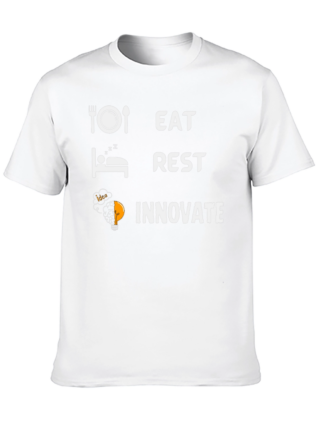 Eat Rest Innovate Graphic Tee - Black Cotton T-Shirt