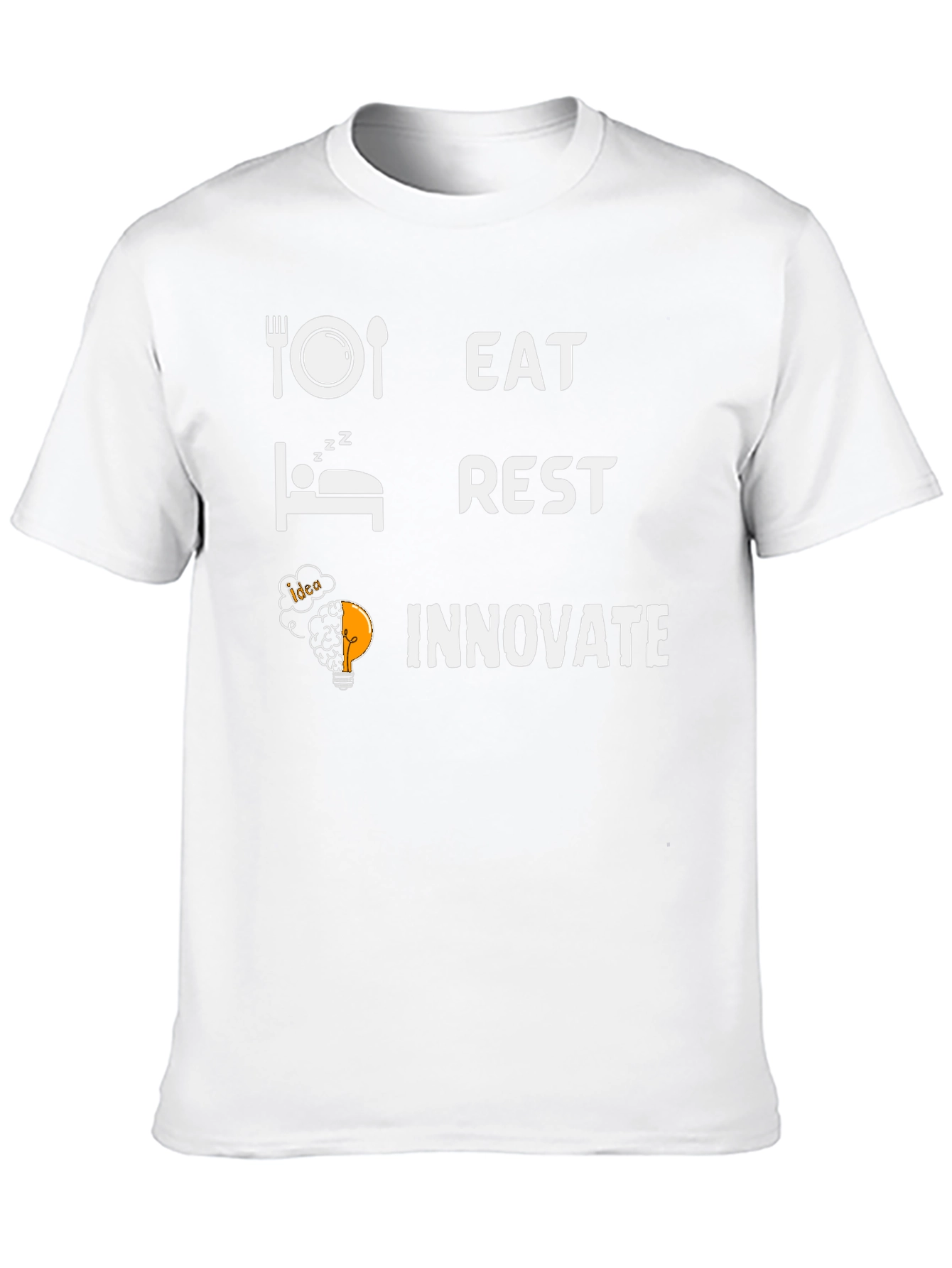 Eat Rest Innovate Graphic Tee - Black Cotton T-Shirt