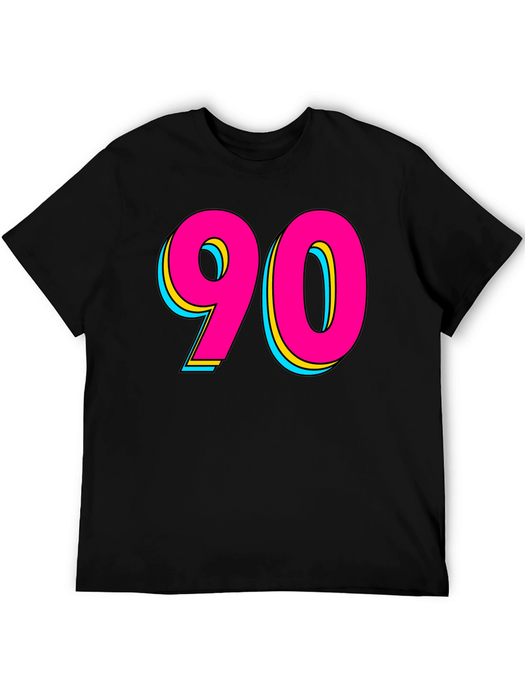 90s Style Graphic Tee - Retro Neon Design