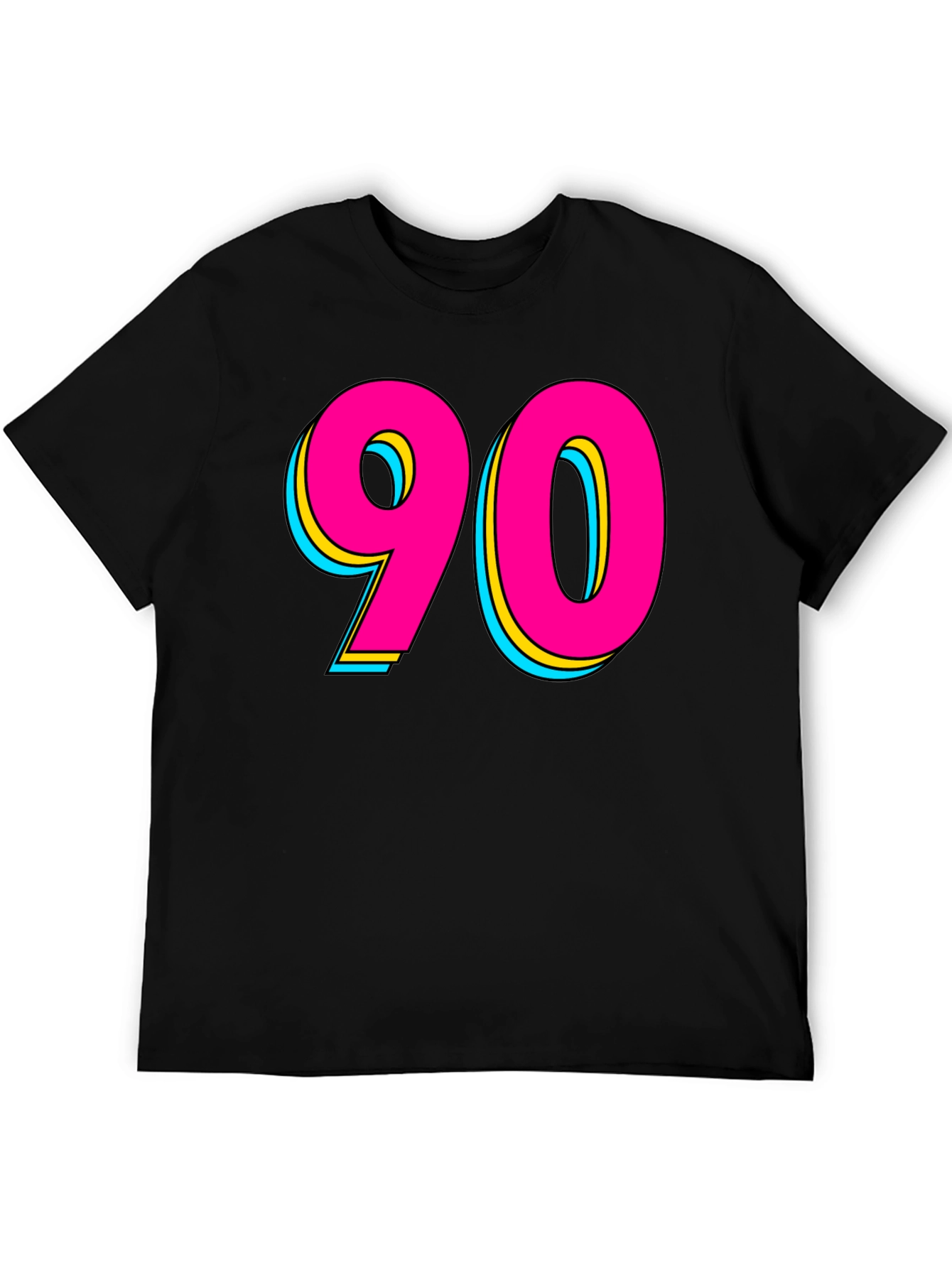 90s Style Graphic Tee - Retro Neon Design