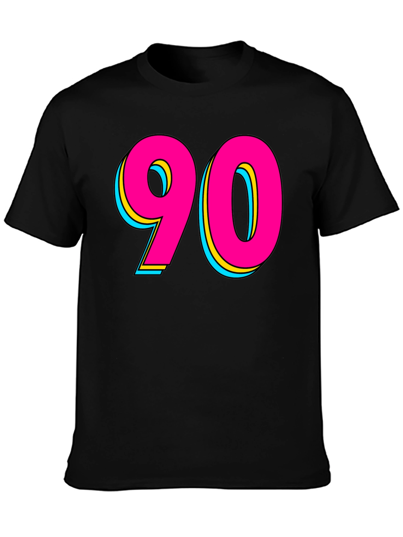 90s Style Graphic Tee - Retro Neon Design
