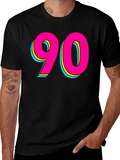 90s Style Graphic Tee - Retro Neon Design