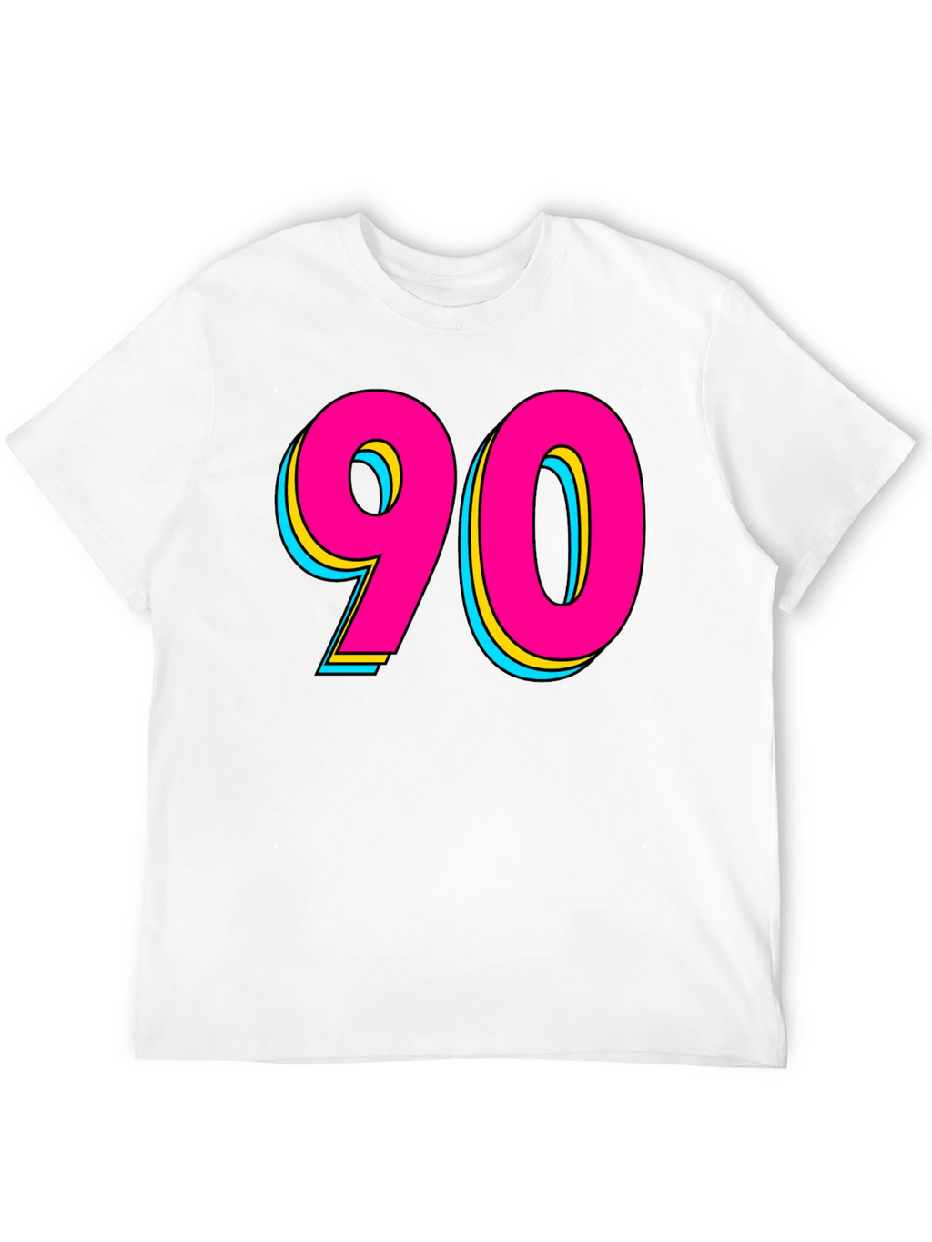 90s Style Graphic Tee - Retro Neon Design