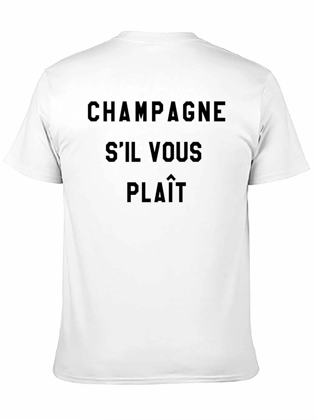 Champagne Sil Vous Plaît Black Graphic T-Shirt