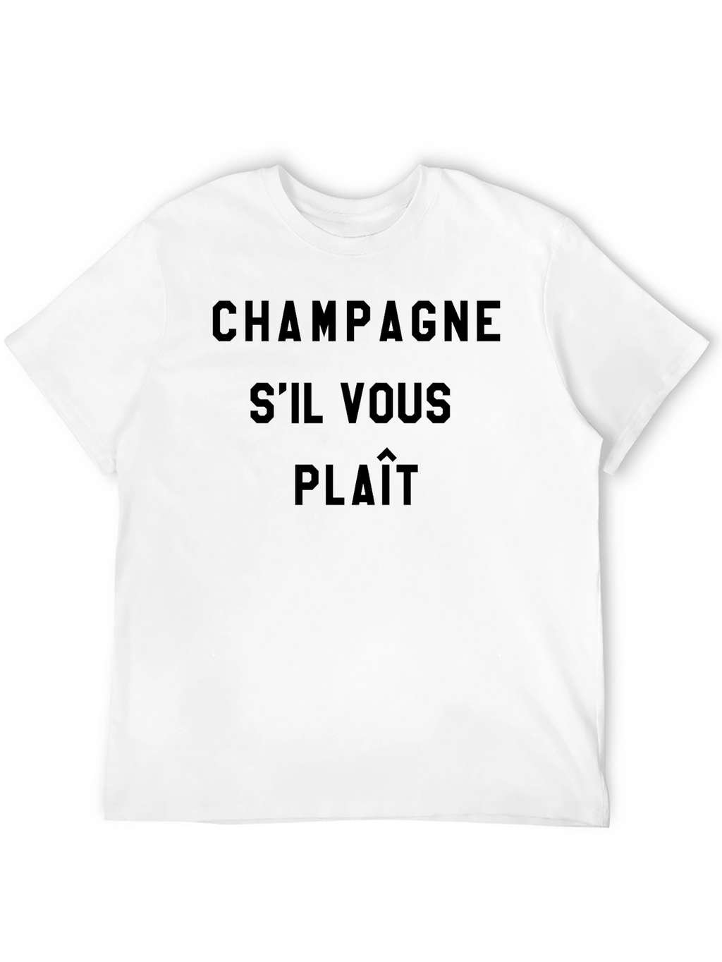 Champagne Sil Vous Plaît Black Graphic T-Shirt