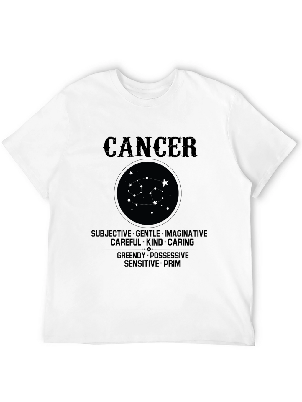 Cancer Zodiac T-Shirt - Subjective Gentle Imaginative
