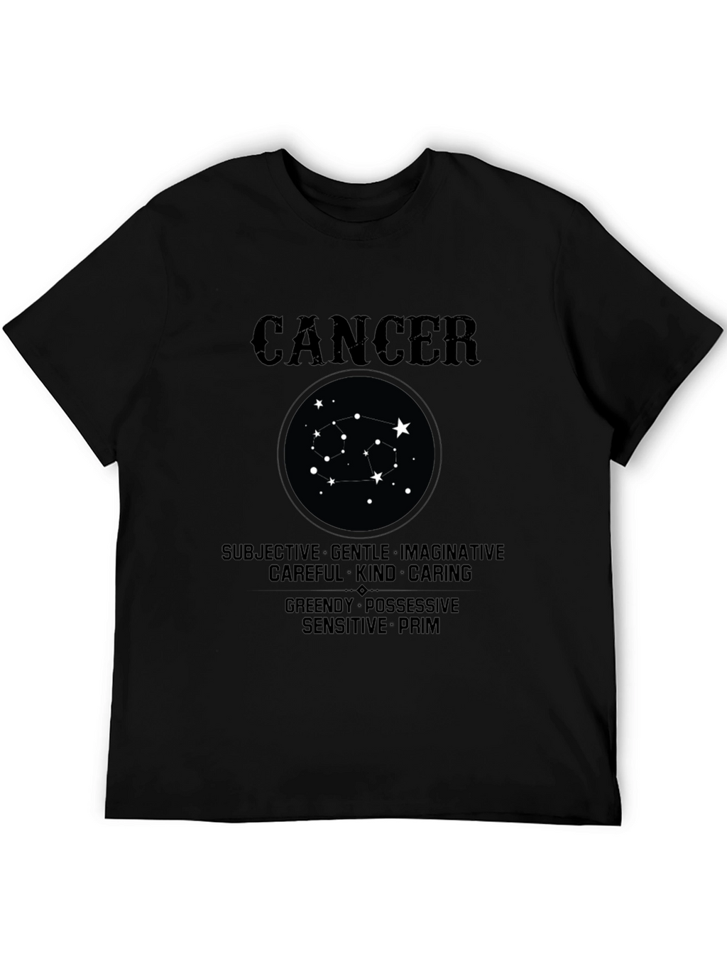 Cancer Zodiac T-Shirt - Subjective Gentle Imaginative