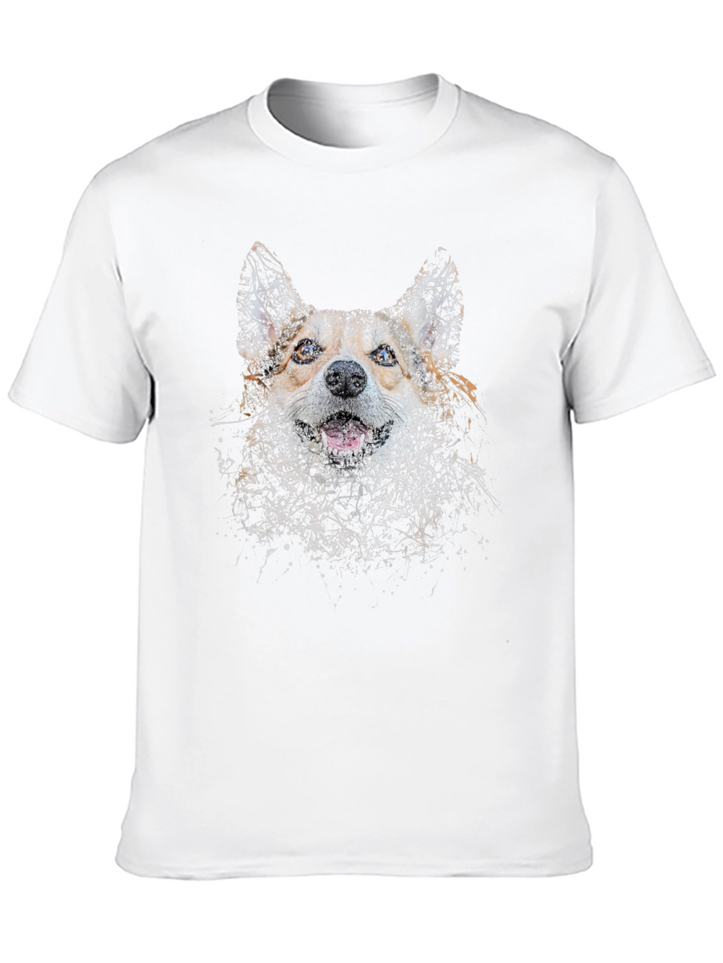 Dog Art Print Black T-Shirt