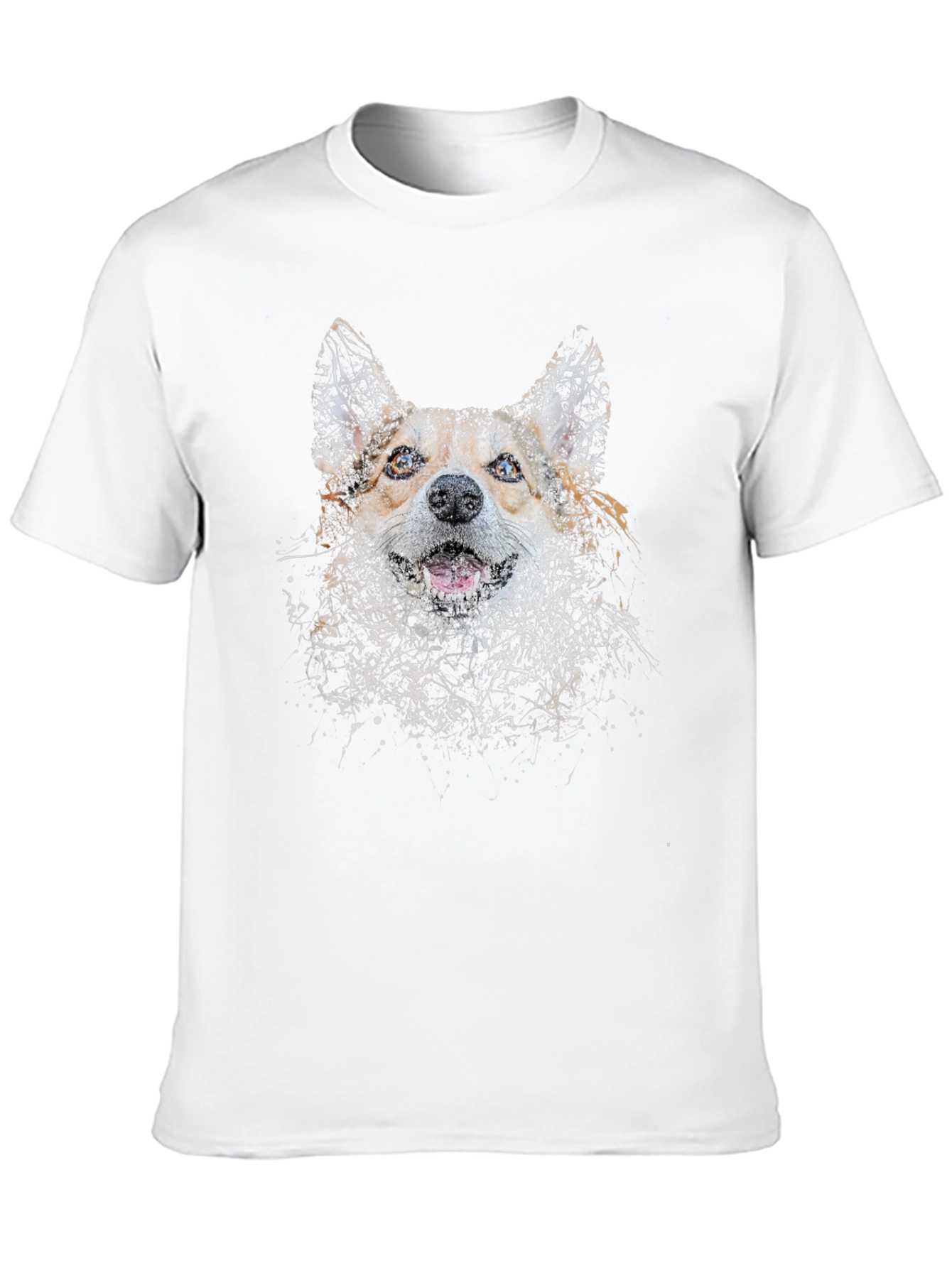 Dog Art Print Black T-Shirt