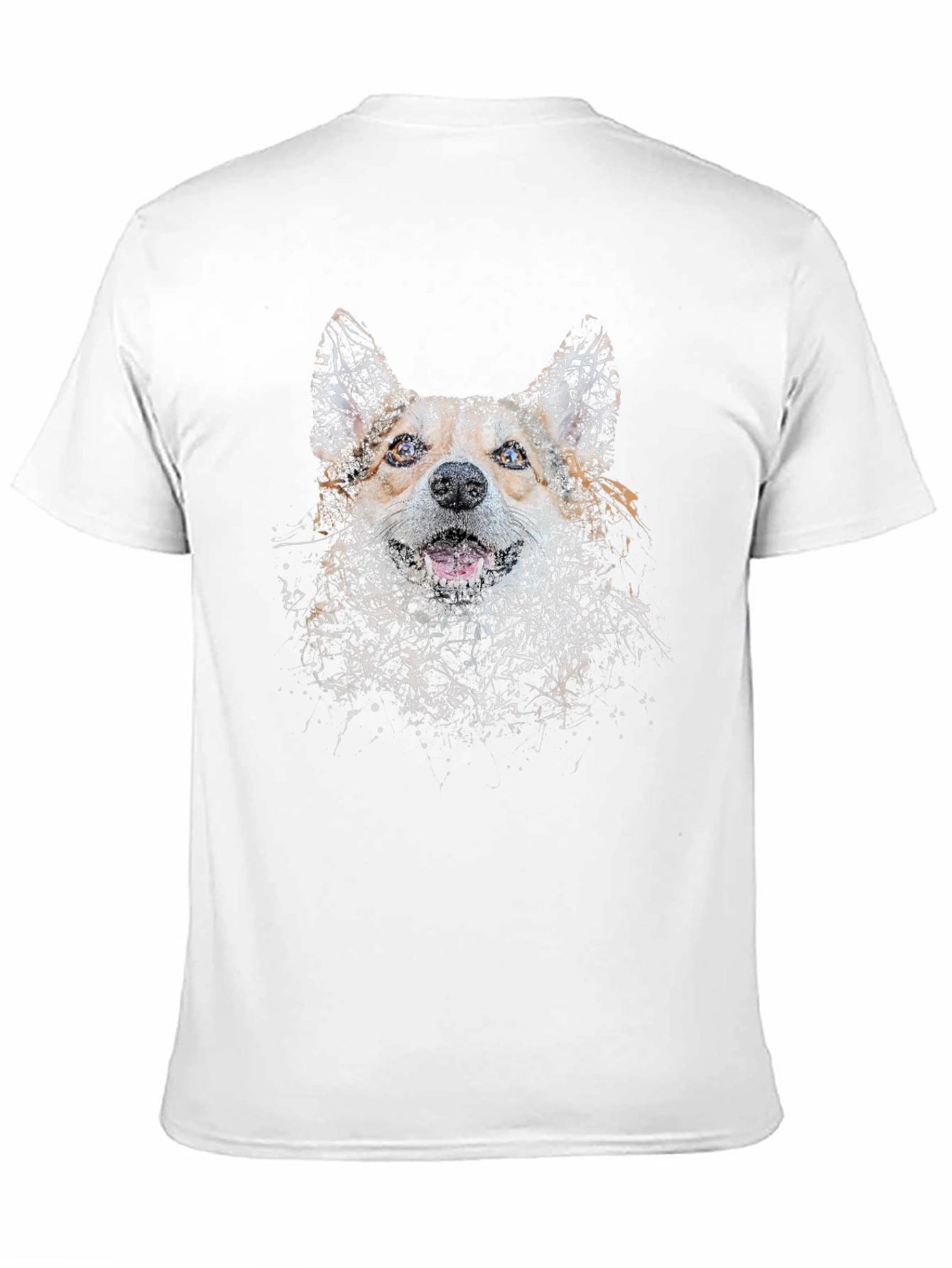 Dog Art Print Black T-Shirt