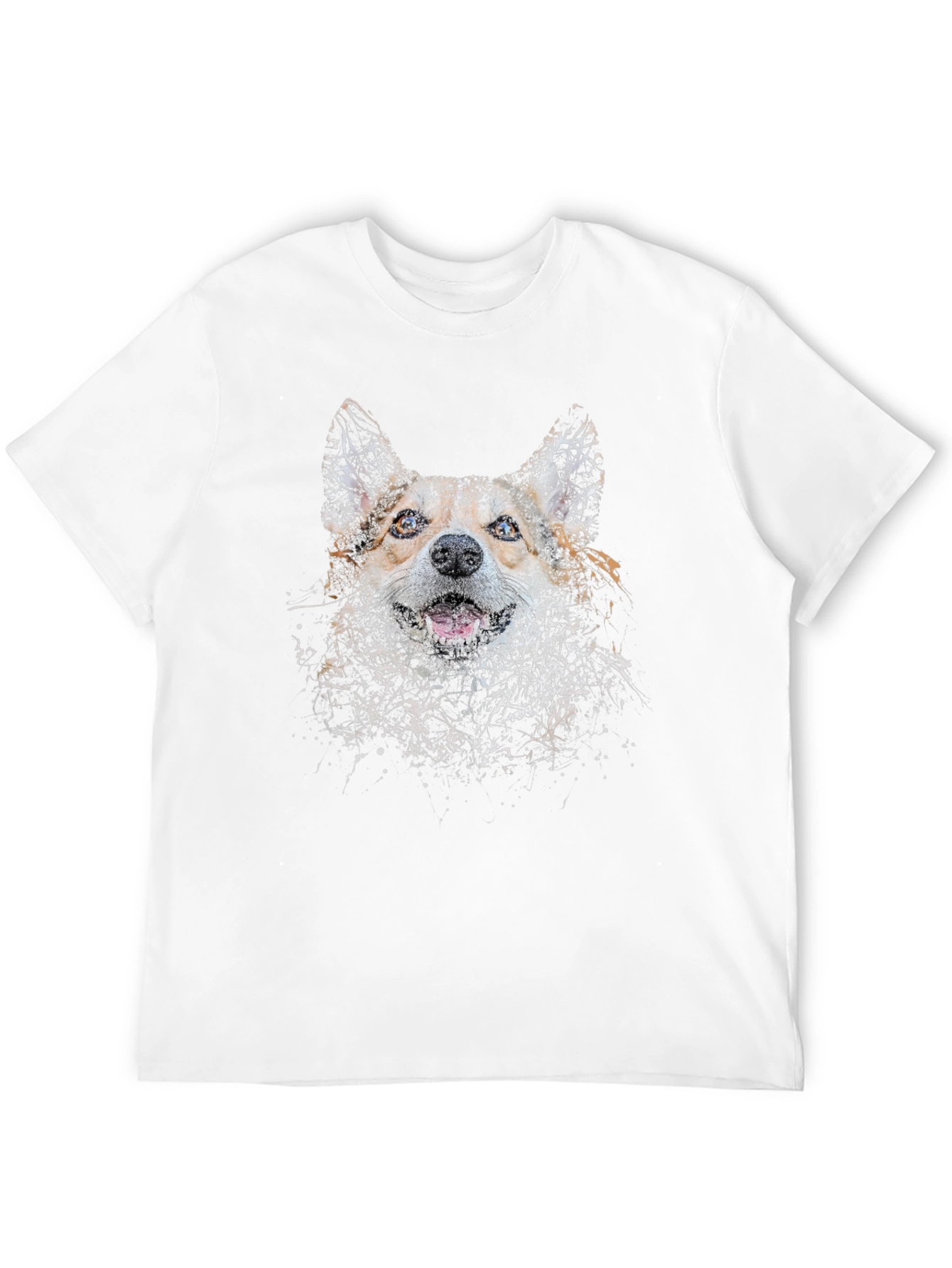 Dog Art Print Black T-Shirt