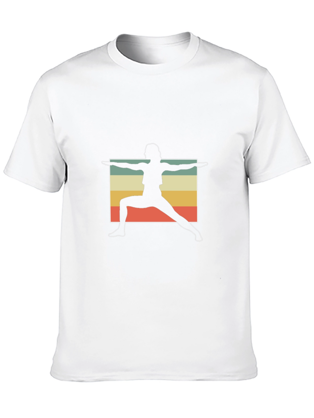 Yoga Pose Graphic Tee - Relaxed Fit Black T-Shirt