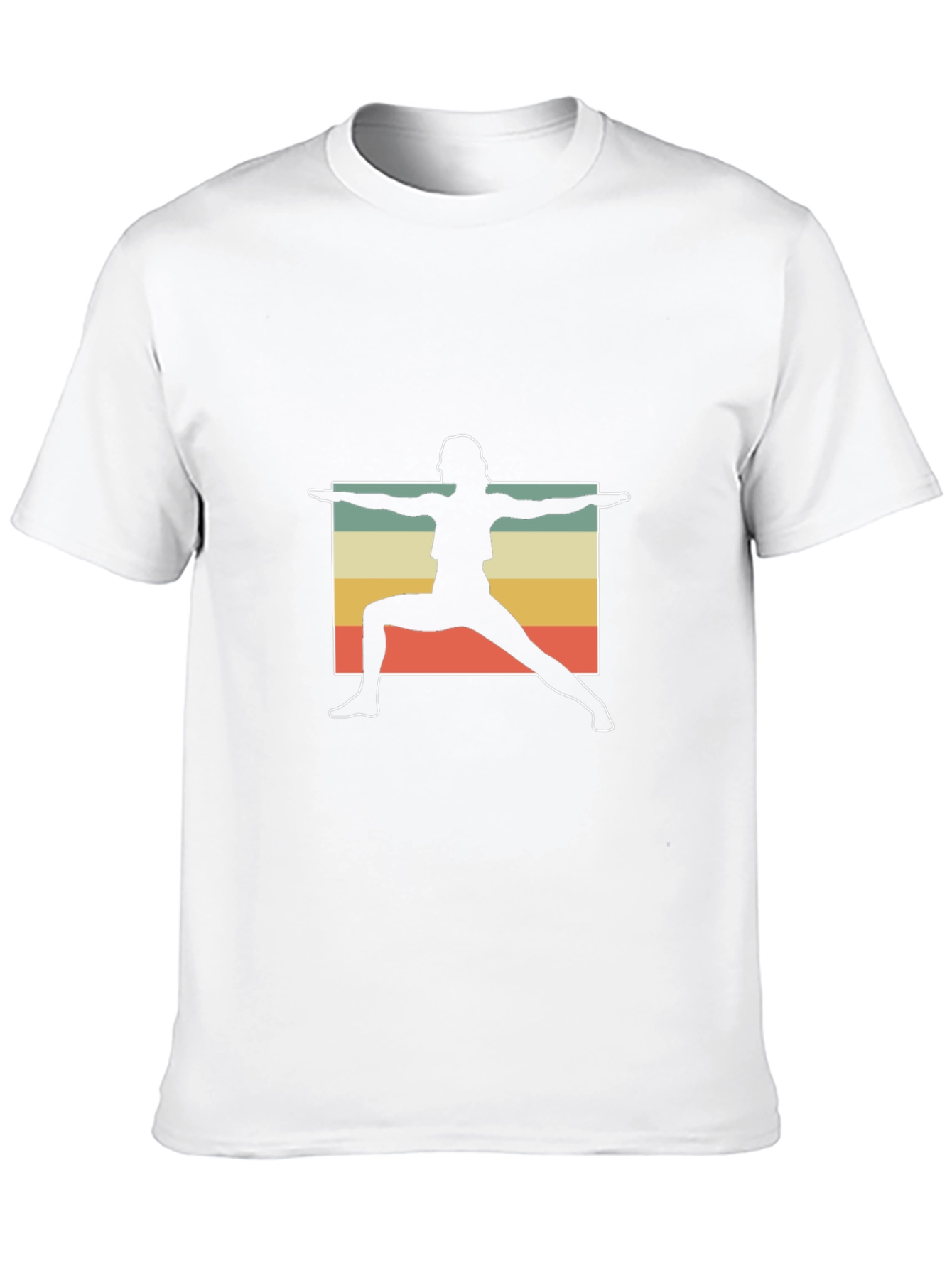 Yoga Pose Graphic Tee - Relaxed Fit Black T-Shirt