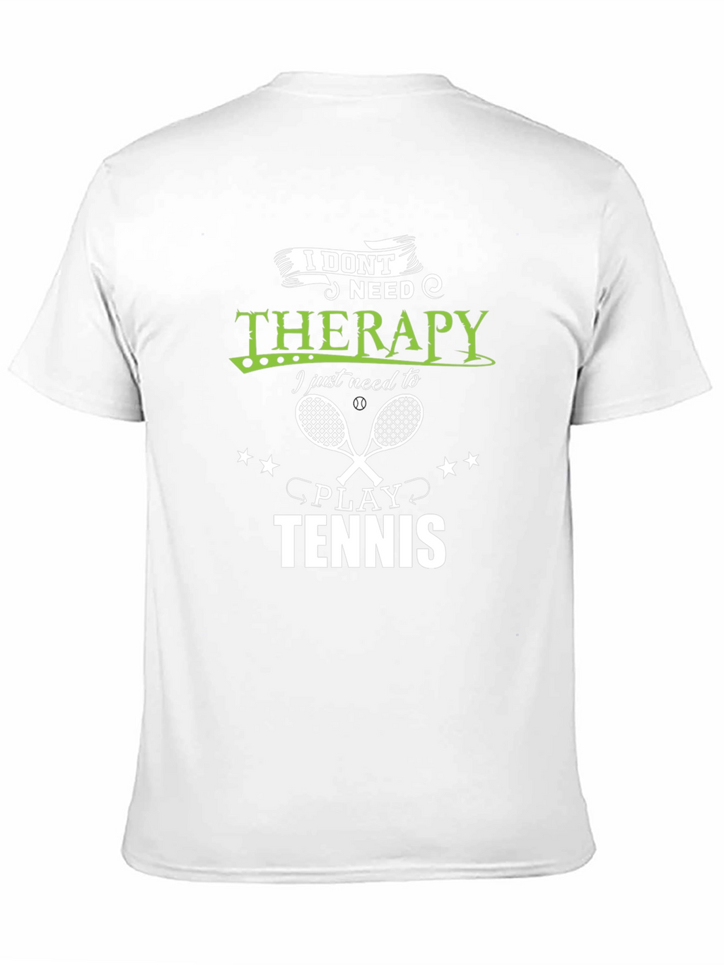 Tennis Therapy Black T-Shirt