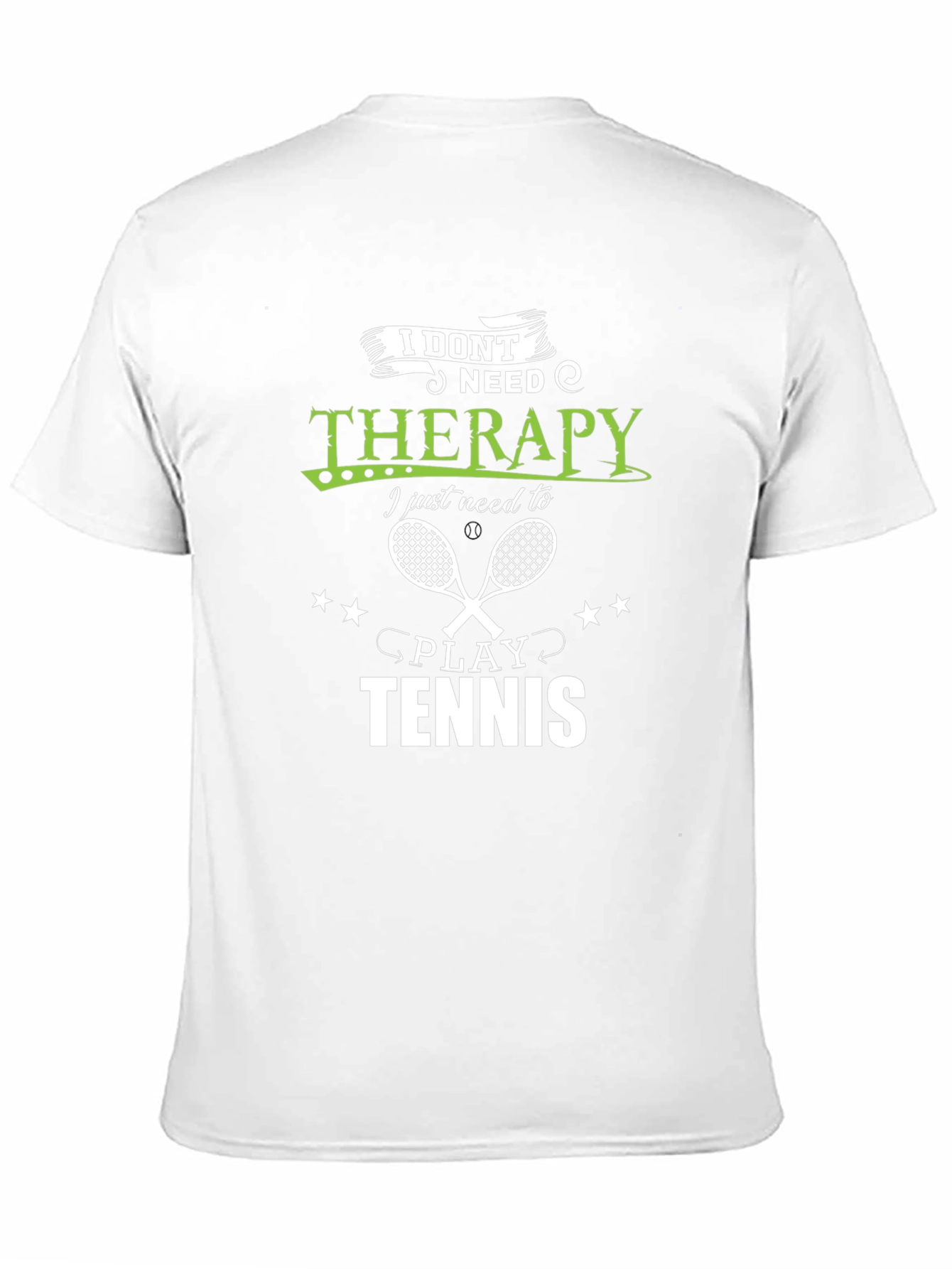Tennis Therapy Black T-Shirt