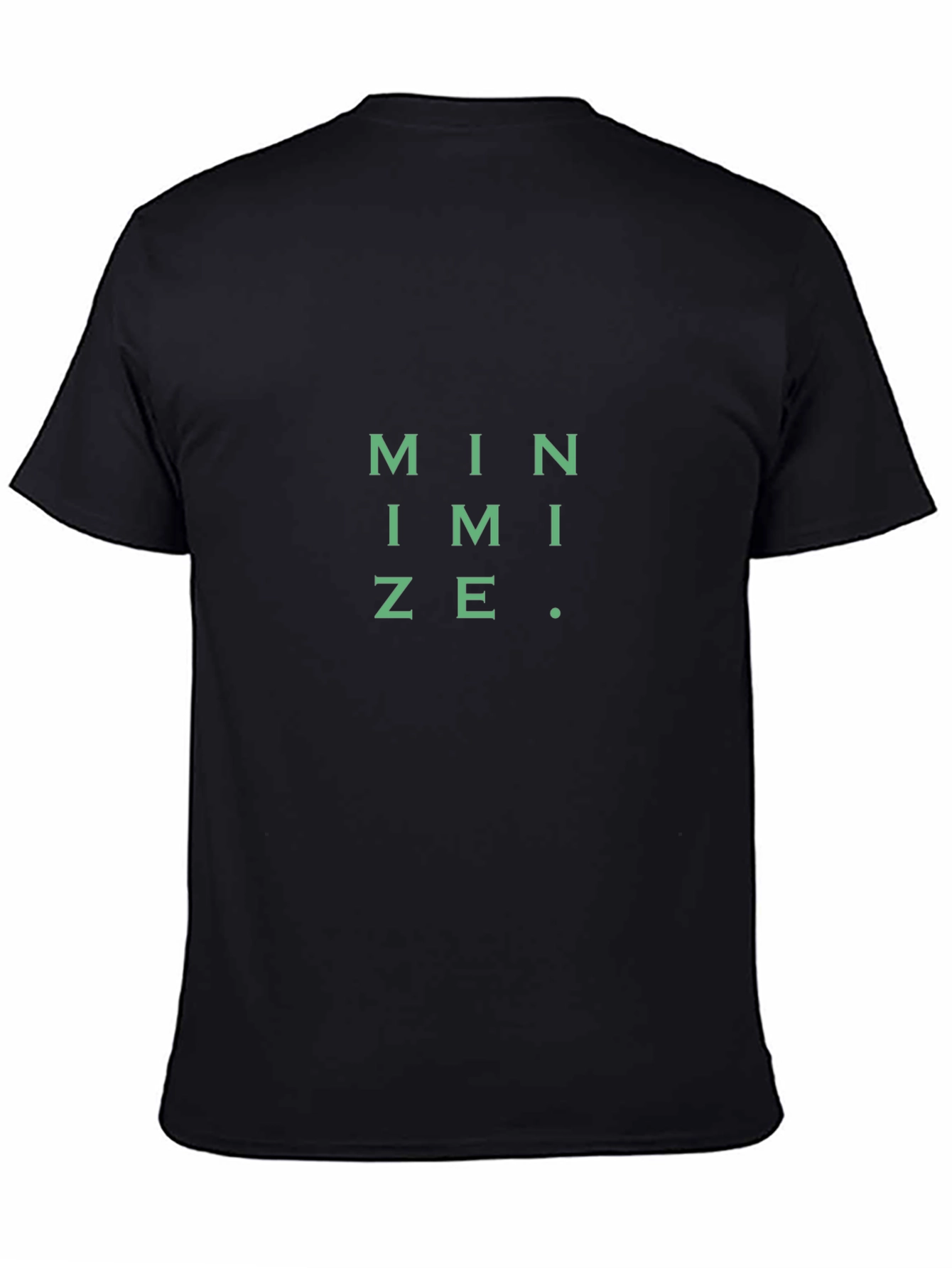 Minimalist Tee: Minimize Graphic Black T-Shirt