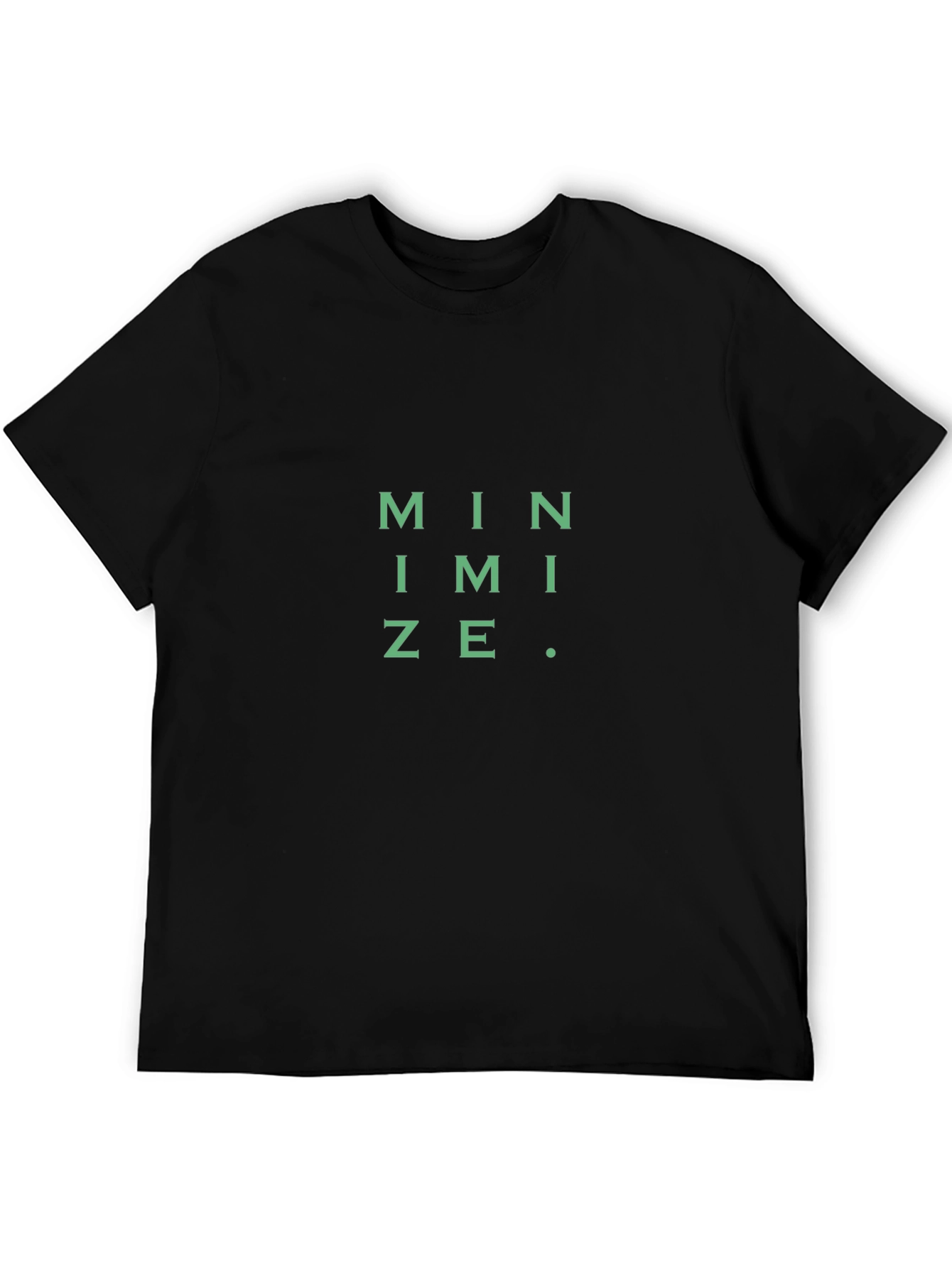 Minimalist Tee: Minimize Graphic Black T-Shirt