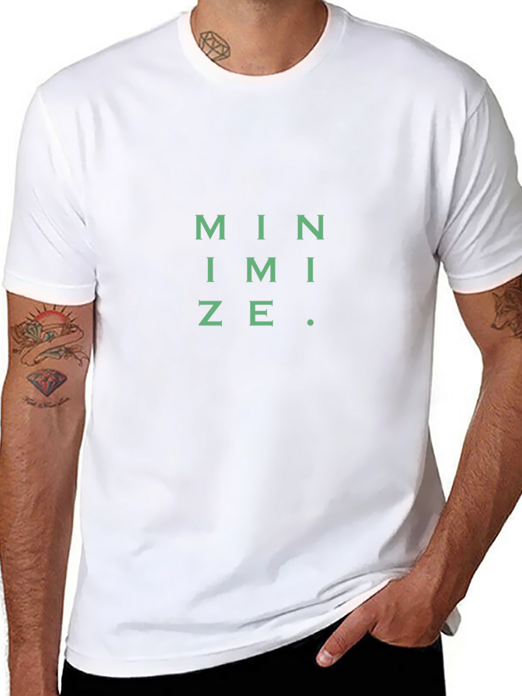 Minimalist Tee: Minimize Graphic Black T-Shirt