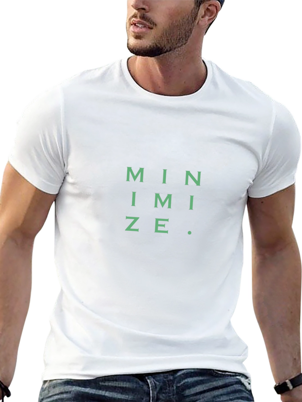 Minimalist Tee: Minimize Graphic Black T-Shirt