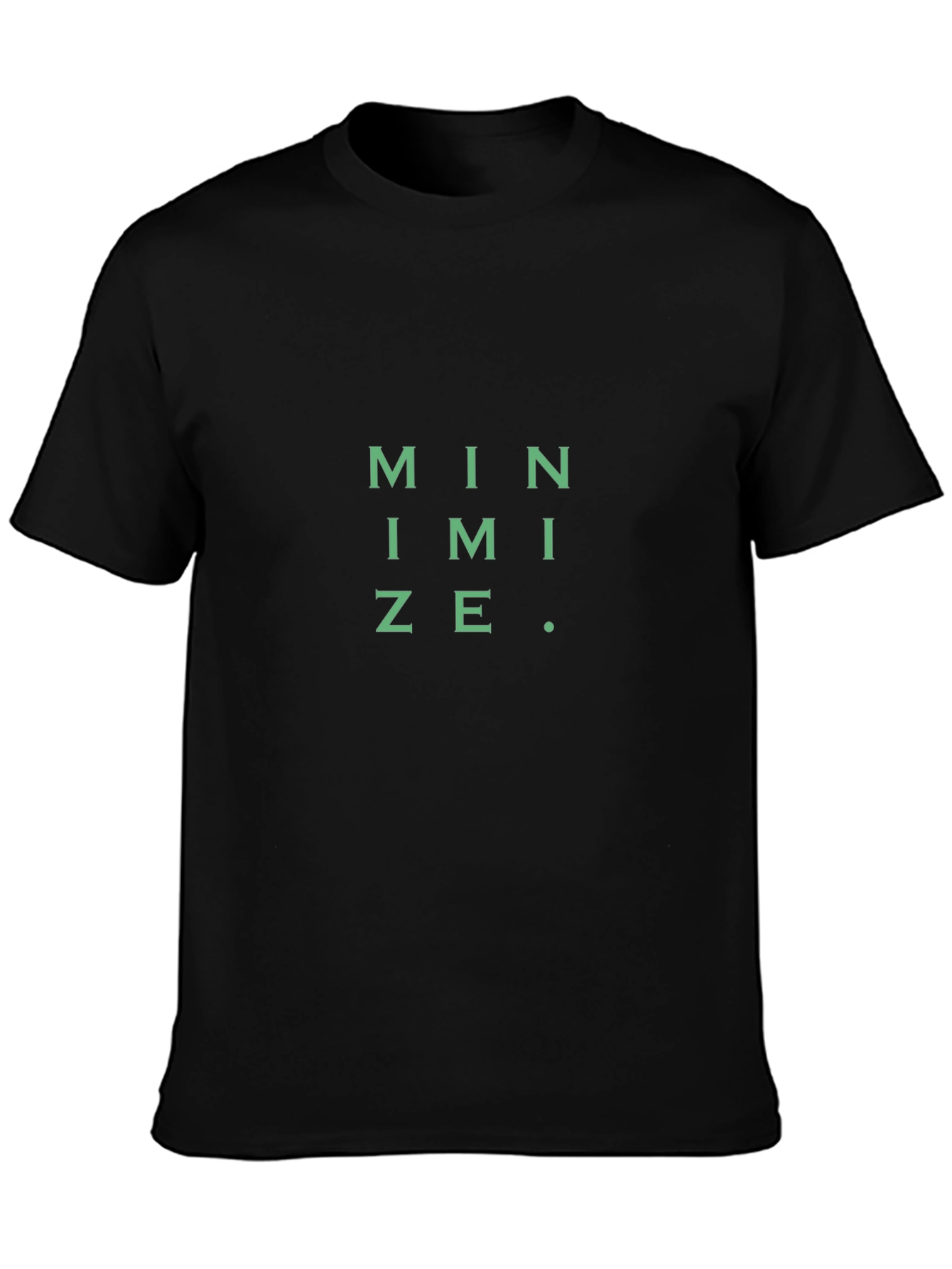 Minimalist Tee: Minimize Graphic Black T-Shirt