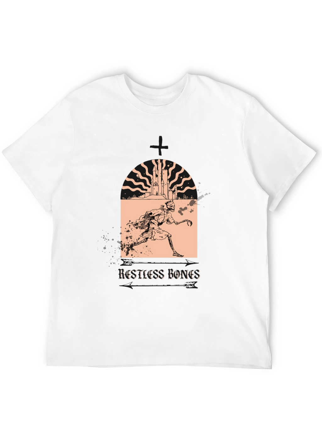 Restless Bones Graphic T-Shirt - Black