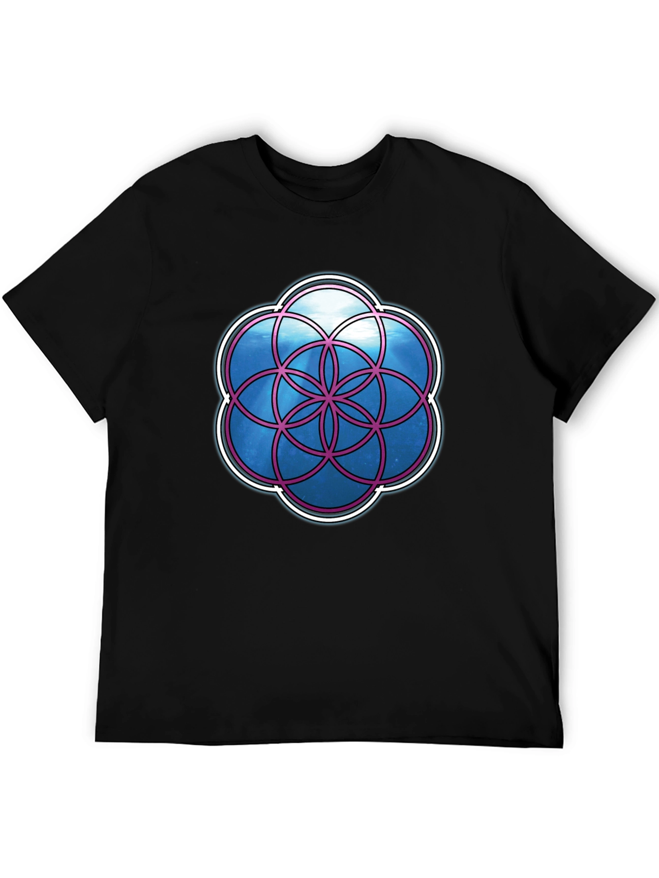 Geometric Life Flower Graphic T-Shirt
