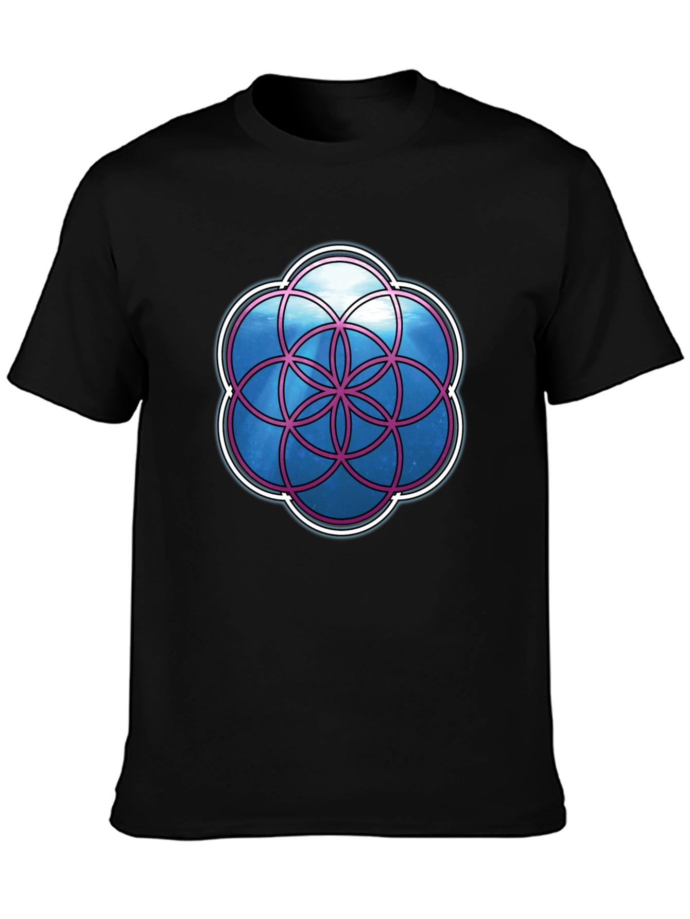 Geometric Life Flower Graphic T-Shirt