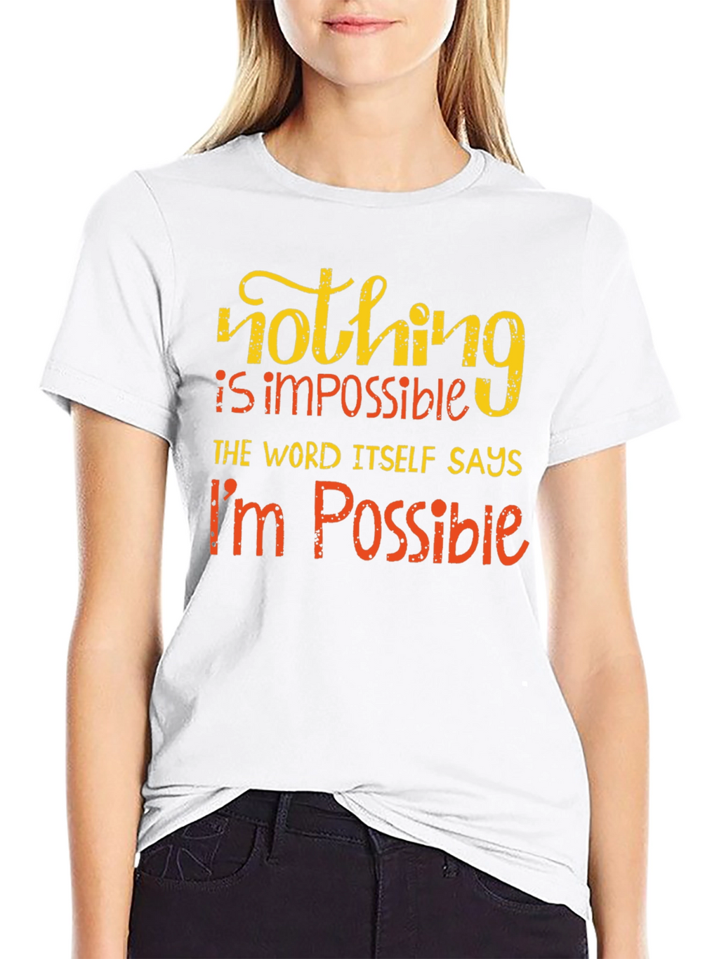 Motivational Impossible Graphic T-Shirt