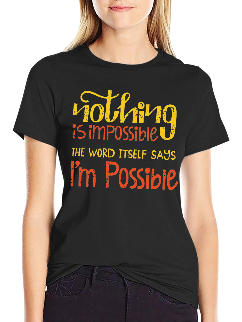 Motivational Impossible Graphic T-Shirt