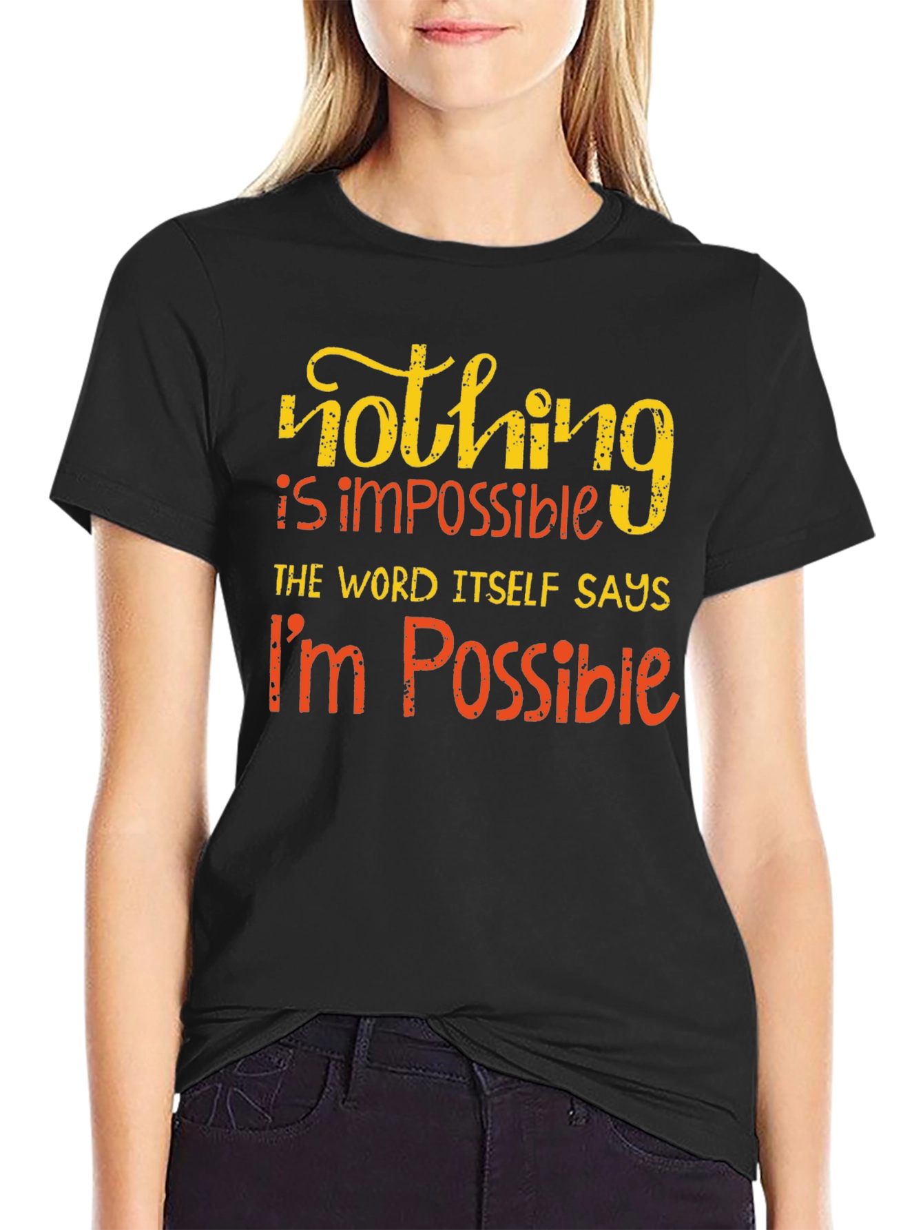 Motivational Impossible Graphic T-Shirt