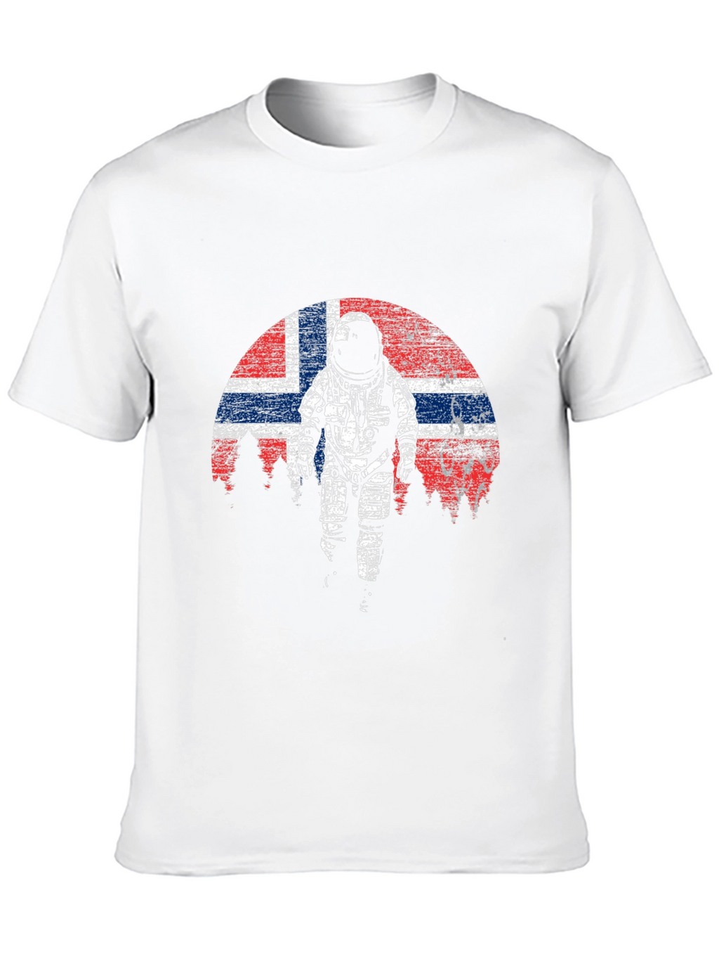 Astronaut Norway Flag Graphic T-Shirt