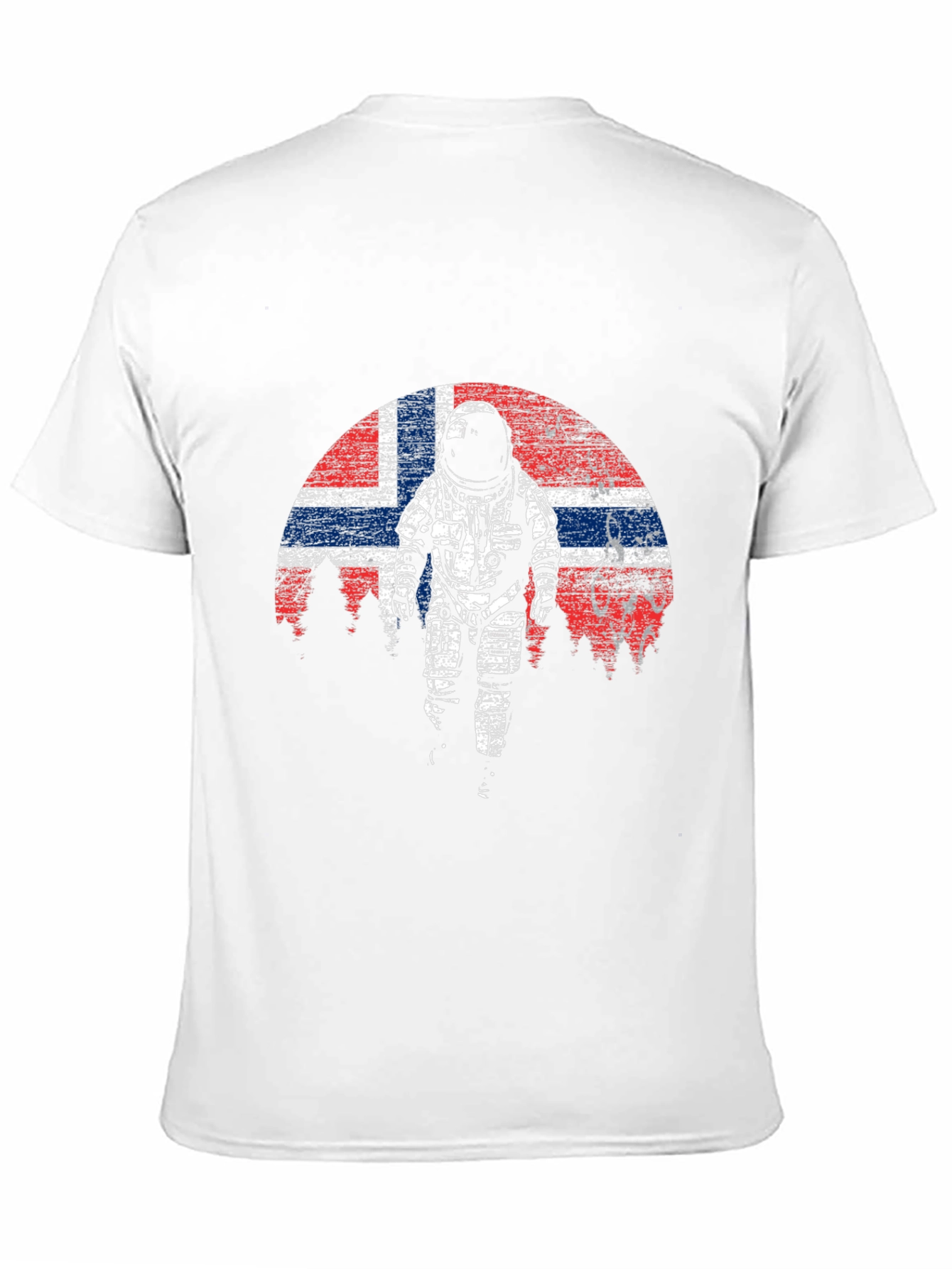 Astronaut Norway Flag Graphic T-Shirt